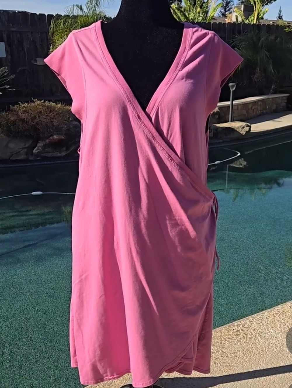 Anthropologie Pink Swimsuit Cover Up Montauk Vneck 3X NEW 🤍 Retail $88- - Picture 3 of 15
